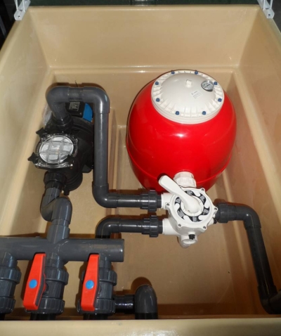 Depuradora de Superficie para Piscinas de hasta 65.000 litros (con filtro  de 500cc, bomba de 0,75CV y bypass para cloración salina) - SafePool365
