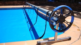 Enrollador plus 4 mts 5 50 mts tubo 100 mm cobertor piscina