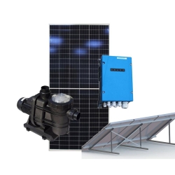 Kit solar fotovoltaico con bomba piscina de corriente continua