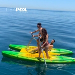 Bicicleta de agua inflable flotante portatil desmontable a pedales 2 personas
