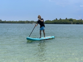 Kayak hinflable con remo de alta preci  n
