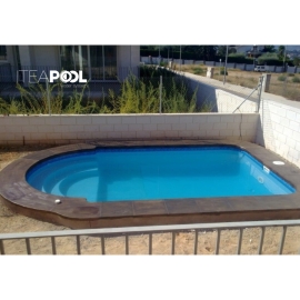 Vaso piscina prefabricada de calidad en poli  ster modelo Tamara